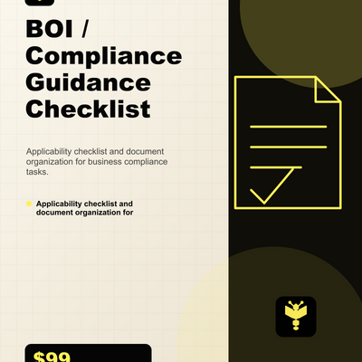 Boomn product image - BOI / Compliance Guidance Checklist