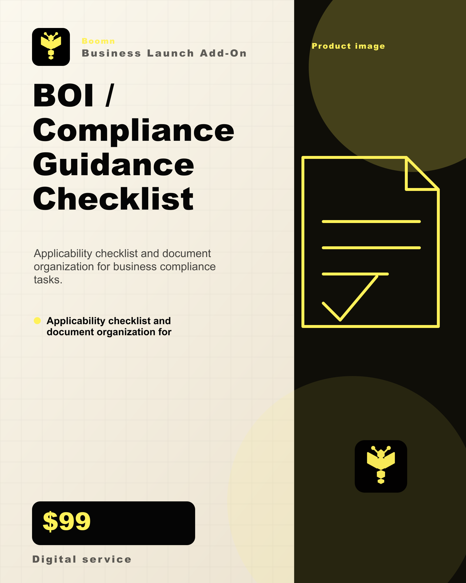 Boomn product image - BOI / Compliance Guidance Checklist