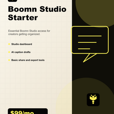 Boomn product image - Boomn Studio Starter