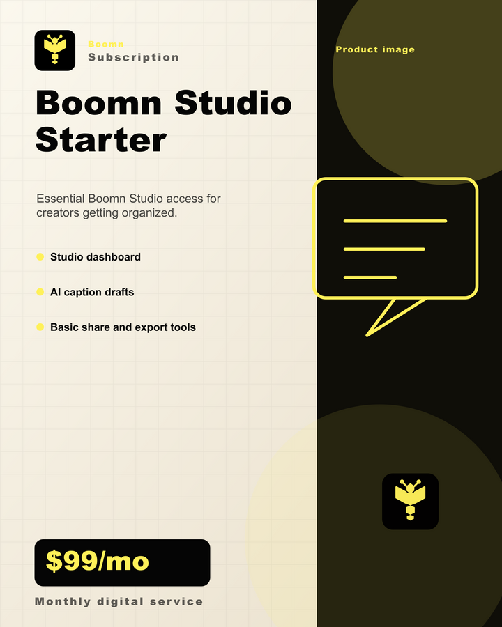 Boomn product image - Boomn Studio Starter