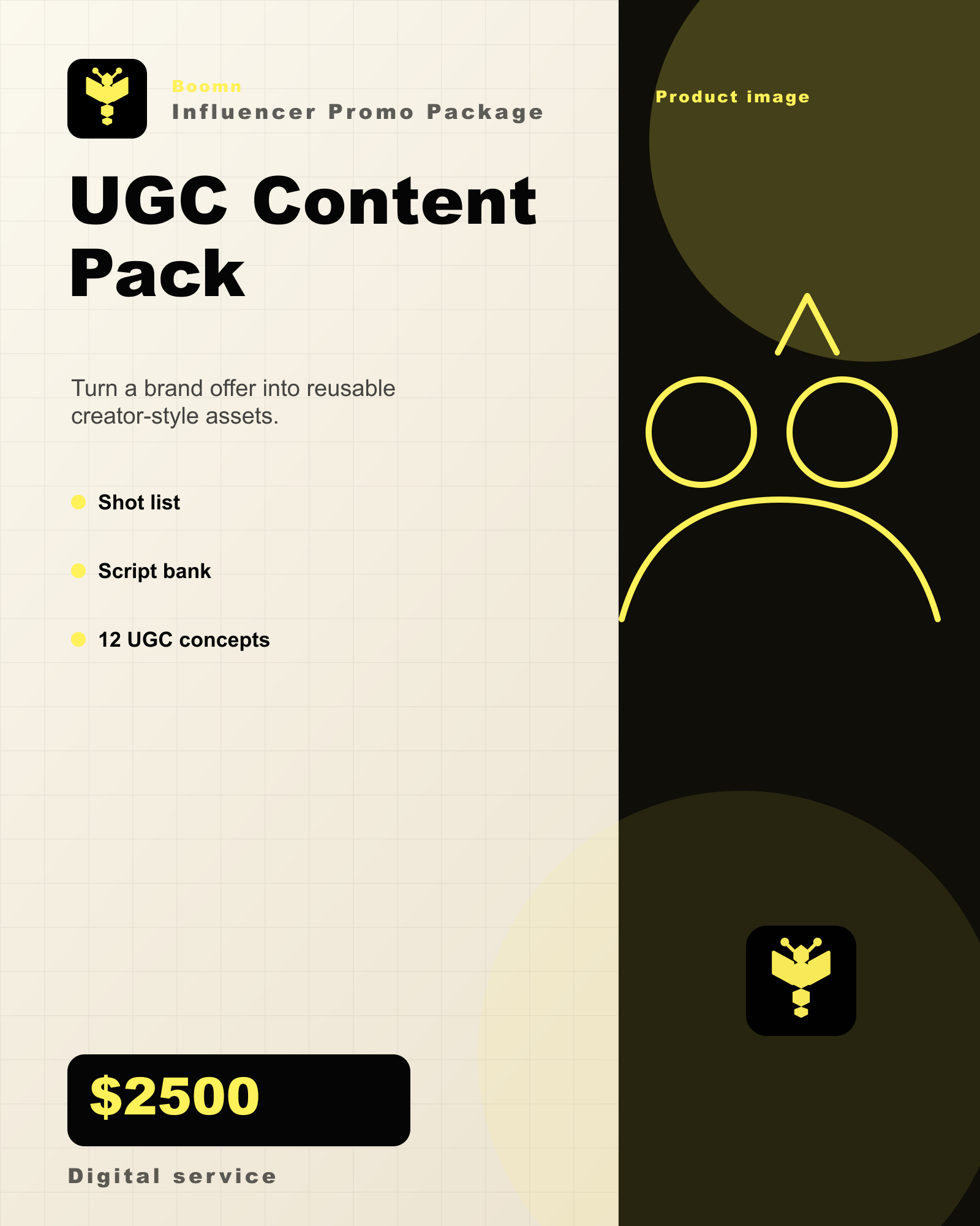 Boomn product image - UGC Content Pack