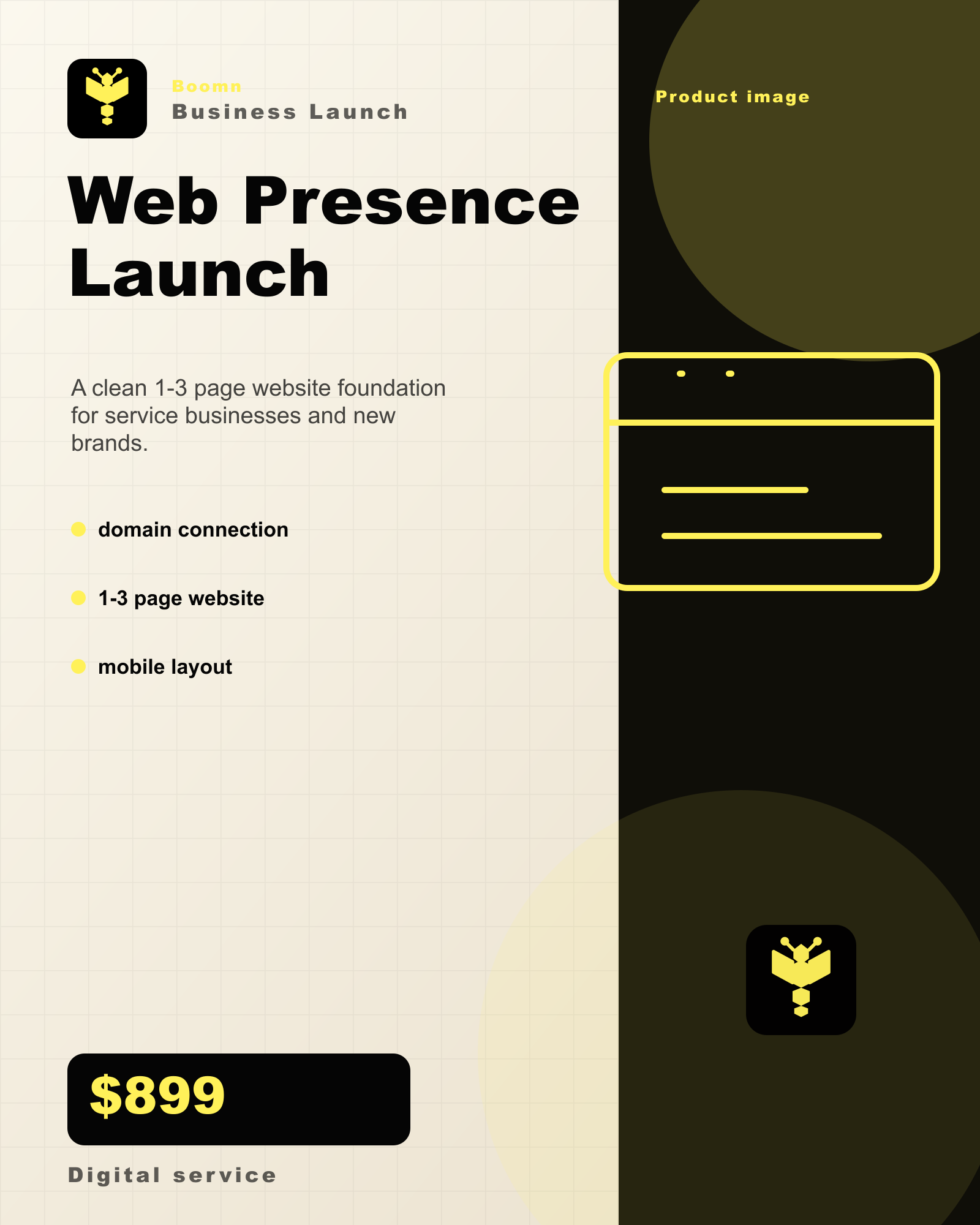 Boomn product image - Web Presence Launch